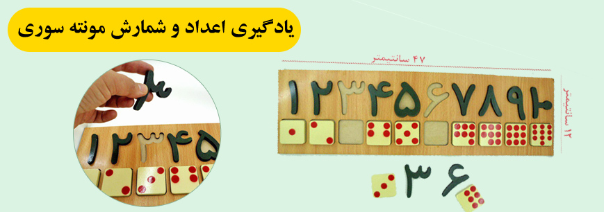 یادگیری اعداد و شمارش مونته سوری